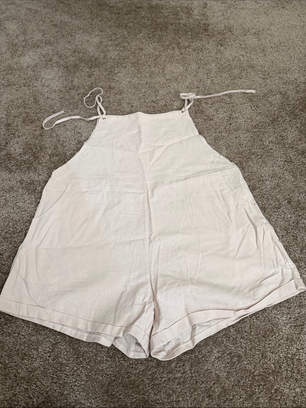 Cupshe cream colored Tie-Strap womens Romper